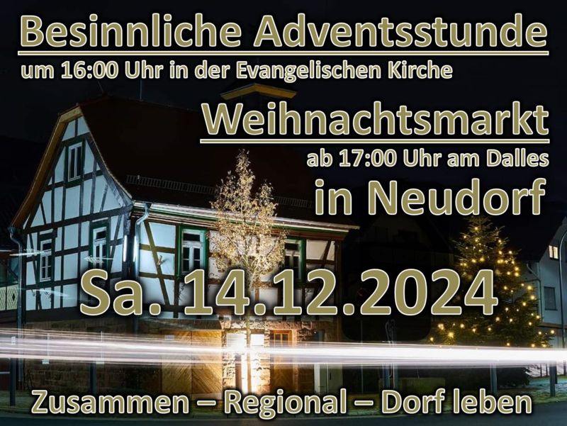 Besinnliche Adventstunde und Weihnachtsmarkt 2024