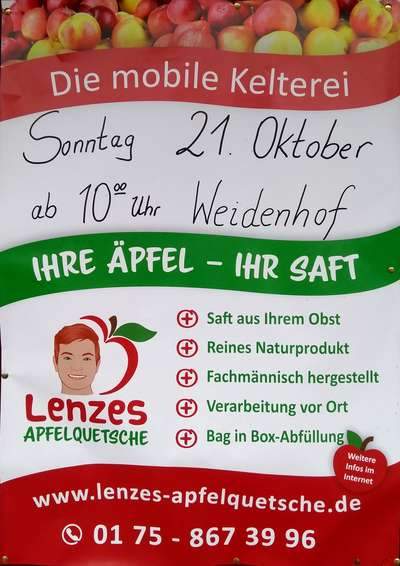 Lenzes Apfelquetsche 21.10.2018