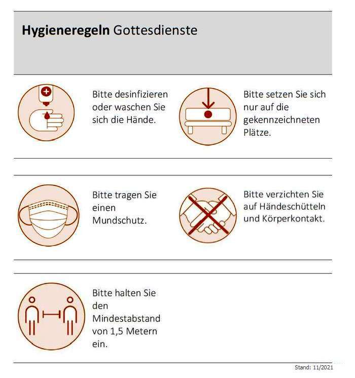 Hygieneregeln für Gottesdienste